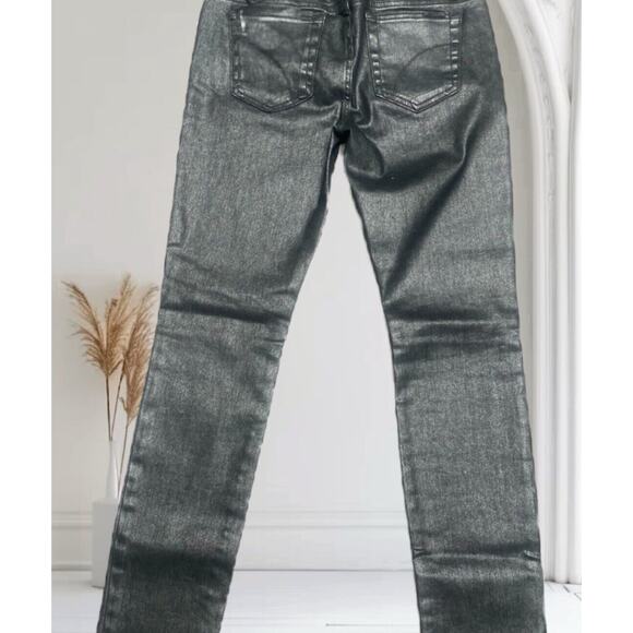 Joe’s Jeans Women Mid Rise Skinny Metallic Coated Glitter Gray Silver 28 Mari - Picture 7 of 10